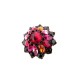 VINTAGE BAGUE YVES SAINT LAURENT FLEUR A STRASS MULTICOLORE 57 FLOWER RING