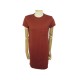 NEUF ROBE TSHIRT HERMES POCHE BRODEE MOTIF MORS ROUGE TERRACOTTA S 36 DRESS 550€