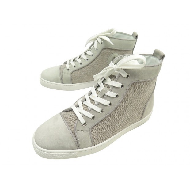 CHAUSSURES CHRISTIAN LOUBOUTIN LOUIS ORLATO 41 BASKETS DAIM TOILE SNEAKERS 795€