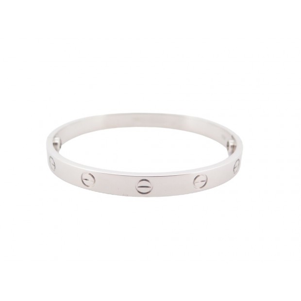 BRACELET CARTIER LOVE CRB6067617 17 CM EN OR GRIS 18K WHITE GOLD BANGLE 8550€