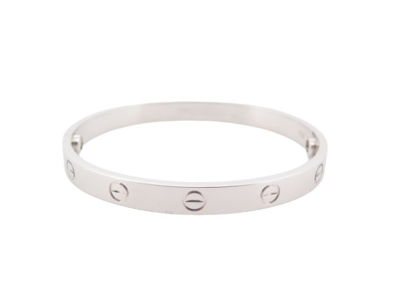 bracelet cartier love crb6067617 17 cm en or gris 18k