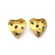 VINTAGE BOUCLES D'OREILLES YVES SAINT LAURENT COEUR & PIERRES HEART EARRINGS