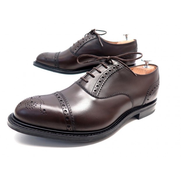 NEUF CHAUSSURES CHURCH'S WALTHAM RICHELIEU 7G 41 BOUT FLEURI CUIR SHOES 1070€