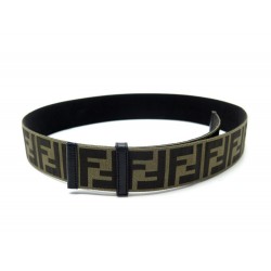 NEUF CEINTURE FENDI EN TOILE MONOGRAMMEE T 75 80 MARRON CANVAS BELT NEW 430€