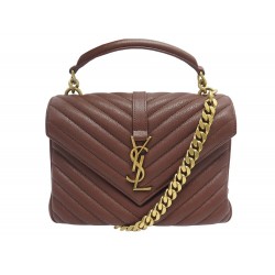 SAC A MAIN SAINT LAURENT COLLEGE MEDIUM 487213 BANDOULIERE HAND BAG PURSE 2150€