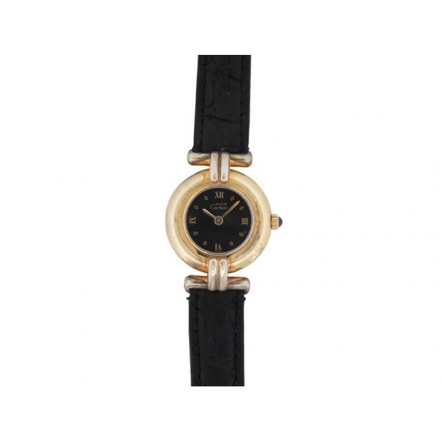 VINTAGE MONTRE MUST DE CARTIER COLISEE VERMEIL OR 23MM QUARTZ GOLD WATCH 2490€