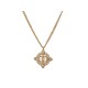 NEUF COLLIER CHANEL PENDENTIF LOGO CC STRASS METAL DORE 43/50 NECKLACE 990€