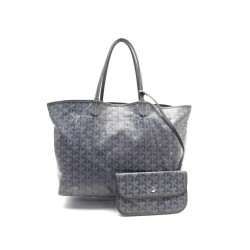 GOYARD BELLECHASSE HANDBAG 45 CM IN BLUE GOYARDINE CANVAS BLUE