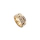 BAGUE CARTIER PANTHERE MAILLONS T56 OR JAUNE 18K & 35 DIAMANTS 0.7CT RING 12000€