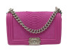 sac a main chanel boy classique cuir python