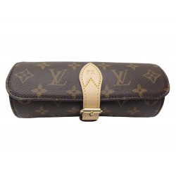 NEUF MARMOTTE LOUIS VUITTON ETUI 3 MONTRES TOILE MONOGRAM M47530 WATCH CASE 950€