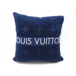 NEUF COUSSIN LOUIS VUITTON DE PLAGE LVACATION M78816 COTON BLEU NEW PILLOW 400€