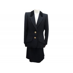 VINTAGE ENSEMBLE YVES SAINT LAURENT TAILLEUR VESTE + JUPE TWEED 42 L SKIRT 4500€