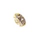 VINTAGE BAGUE POMELLATO GOURMETTE T58 EN OR BLANC & JAUNE 18K DIAMANTS GOLD RING