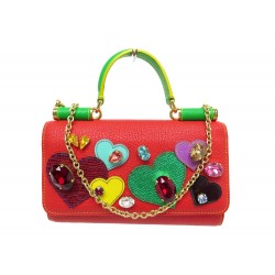 NEUF SAC A MAIN DOLCE & GABBANA SICILY VON PHONE VALENTIN WALLET ON CHAIN 2155€