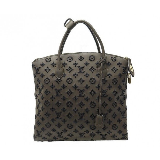 Lockit vertical leather handbag Louis Vuitton Silver in Leather