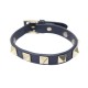 BRACELET VALENTINO ROCKSTUD 16.5-19 CUIR BLEU MARINE CLOUTE STUDDED STRAP 250€