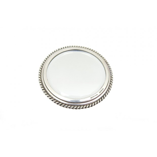 MIROIR DE POCHE TIFFANY EN ARGENT + POCHON 