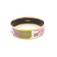 BRACELET HERMES LETTRES CAPITALES LARGE 19 CM EN EMAIL MULTICOLORE BANGLE 540€