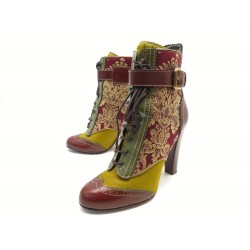 CHAUSSURES DOLCE & GABBANA 8028 BOTTINES A TALONS 38 CUIR POULAIN LOW BOOTS 995€
