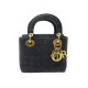 VINTAGE SAC A MAIN CHRISTIAN DIOR LADY MINI EN TOILE NOIR HAND BAG PURSE 4300€