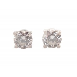 BOUCLES D'OREILLES TIFFANY & CO PUCES PLATINE DIAMANTS 1.52CT EARRINGS 20000€