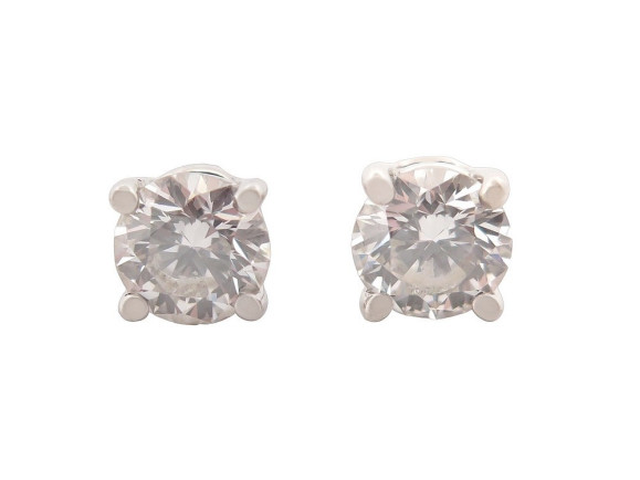 boucles d'oreilles tiffany co puces platine diamants
