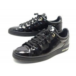 NEUF CHAUSSURES LOUIS VUITTON FRONTROW 37.5 BASKETS EN CUIR VERNIS SNEAKERS 810€