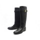 CHAUSSURES LOUIS VUITTON LEGACY 39 BOTTES A TALONS CUIR NOIR LOGO LV BOOTS 1800€