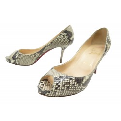 CHAUSSURES CHRISTIAN LOUBOUTIN ESCARPINS MATER CLAUDE 85 PYTHON 38.5 SHOES 1100€