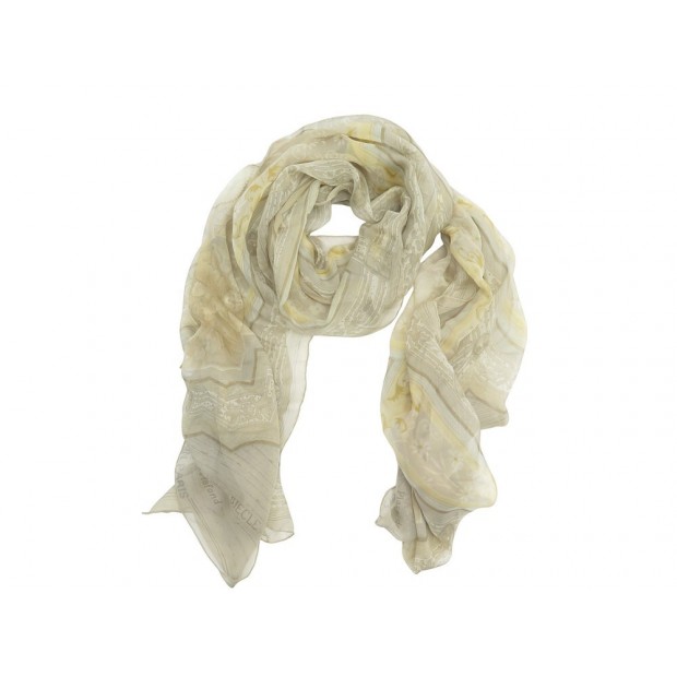 FOULARD LOUIS VUITTON CHALE LES DECORS PARISIENS AU XIXE MOUSSELINE SCARF 450€