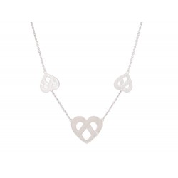 COLLIER POIRAY COEUR ENTRELACE MULTI 80-84 EN OR BLANC 18K GOLD NECKLACE 2400€