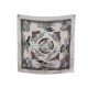 RARE FOULARD HERMES GUEPARDS ROBERT DALLET CARRE 90 EN SOIE GRIS GREY SILK SCARF