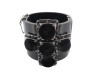 bracelet chanel manchette croix metalisee velours 17