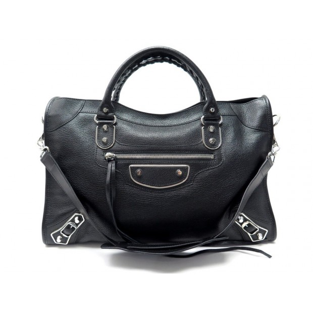 NEUF SAC A MAIN BALENCIAGA CLASSIC CITY 390154 CUIR NOIR LEATHER HANDBAG 1590€