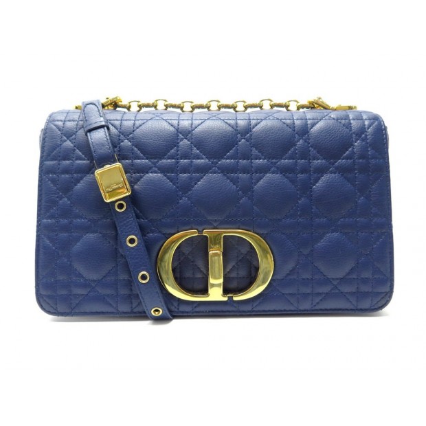 SAC A MAIN CHRISTIAN DIOR CARO MEDIUM 30 MONTAIGNE M9242UWHC EN CUIR BLEU 3800€