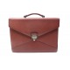 SACOCHE A MAIN LANCEL SERVIETTE 2 SOUFFLETS 40 CM CARTABLE CUIR MARRON BAG 795€
