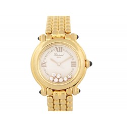 MONTRE CHOPARD HAPPY SPORT 4144 33 MM OR JAUNE 18K ET 7 DIAMANTS WATCH 34900€