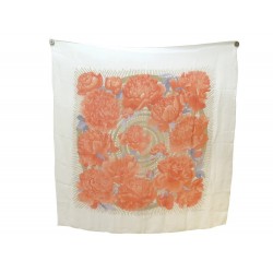 VINTAGE FOULARD HERMES LES PIVOINES CARRE GEANT 1ERE EDITION DE 1978 SCARF 1110€