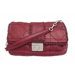 SAC A MAIN CHRISTIAN DIOR NEW LOCK EN CUIR BORDEAUX PURSE HAND BAG 3300€