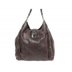 SAC A MAIN CELINE CABAS EN CUIR PYTHON MARRON BROWN LEATHER HAND BAG 2500€