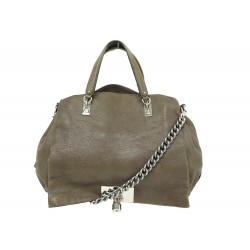 SAC A MAIN CELINE EN CUIR GRAINE TAUPE A BANDOULIERE LEATHER HAND BAG 1500€