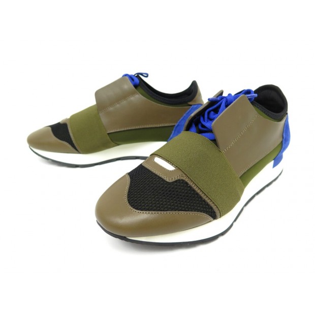 NEUF CHAUSSURES BALENCIAGA 535391 BASKETS RACE RUNNER MESH 40 IT 41 FR VERT 570€