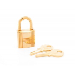 NEUF CADENAS HERMES + 2 CLES 110 PR SAC KELLY BIRKIN EN METAL DORE GOLD PADLOCK