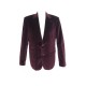 NEUF VESTE HERMES A9200F EN VELOURS COTON PRUNE T 50 M VELVET JACKET VEST 3500€