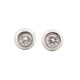 BOUCLES D'OREILLES PUCES EN OR BLANC 18K DIAMANTS SOLITAIRES DIAMONDS EARRINGS