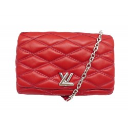 SAC A MAIN LOUIS VUITTON GO-14 MM MALLETAGE EN CUIR ROUGE BANDOULIERE BAG 6000€