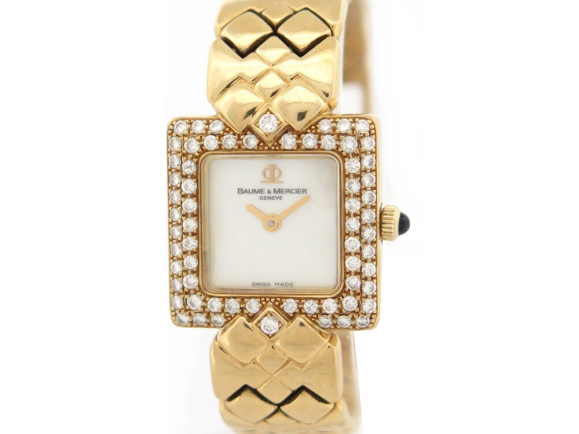 montre baume mercier carre mv035065 or jaune