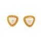 NEUF VINTAGE BOUCLES D'OREILLES CHANEL DE CASTELLANE PERLES TRIANGLES EARRINGS