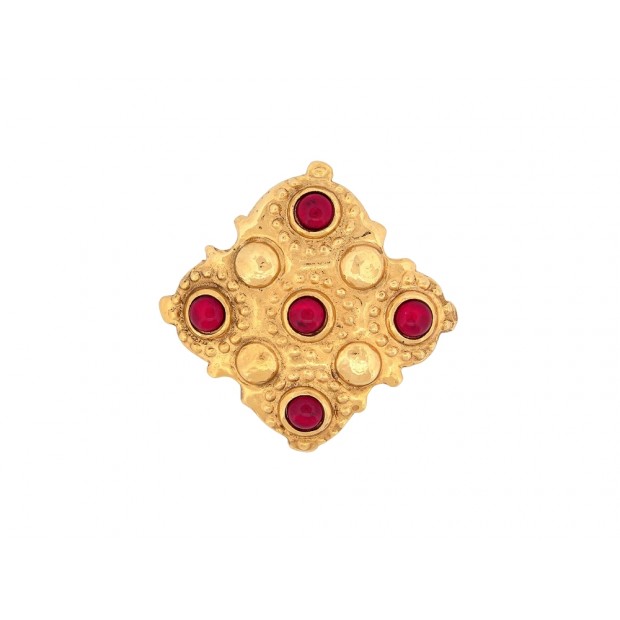 NEUF VINTAGE BROCHE CHANEL GRIPOIX VICTOIRE DE CASTELLANE 1984 DORE BROOCH